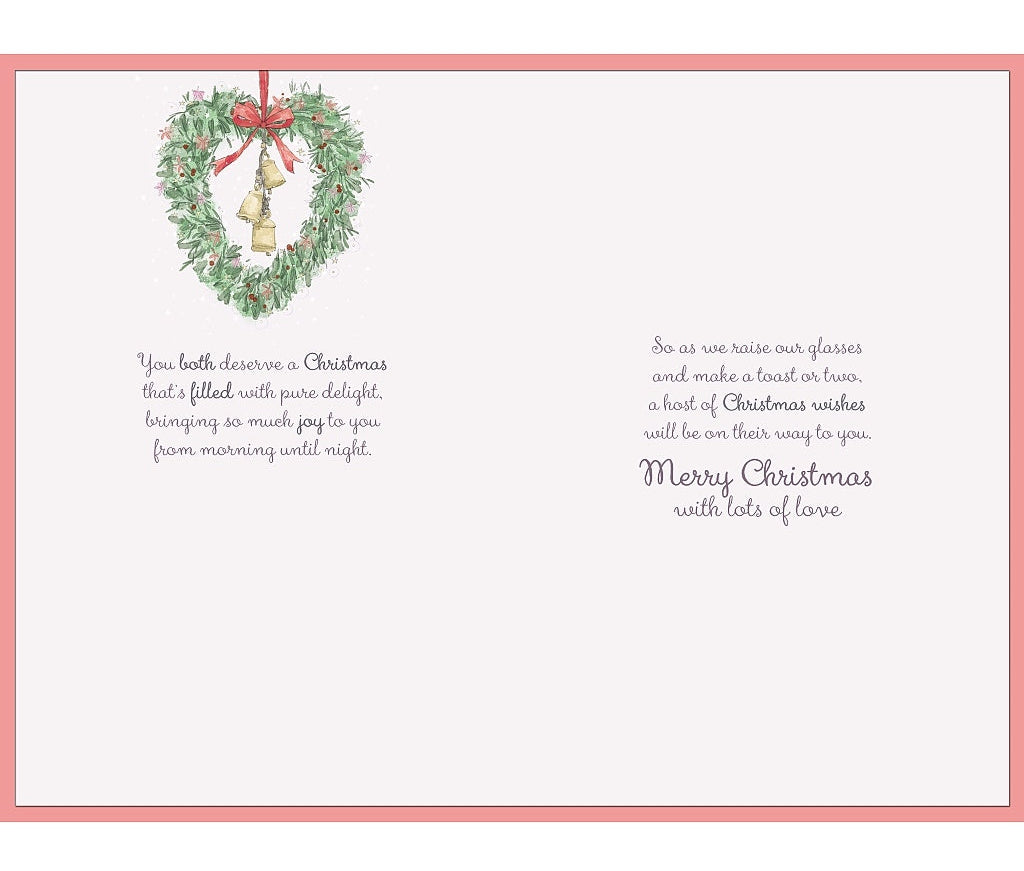 Daughter and Son-In-Law Christmas  Card - Wreath