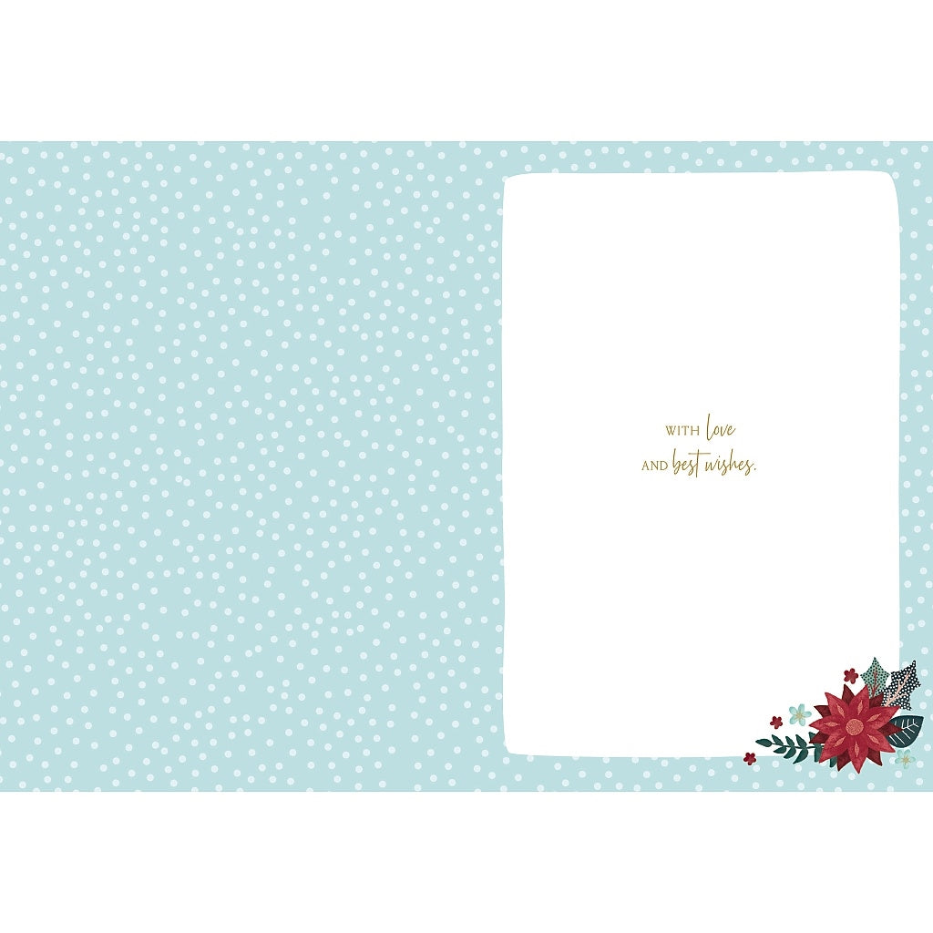 Thinking Of You At Christmas Card - Xmas Wreath