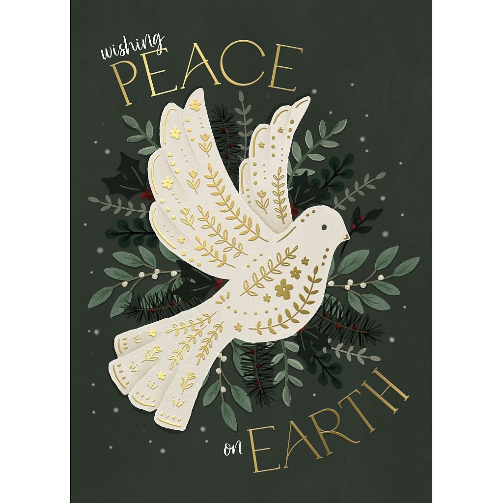 Religious Christmas Card - Paper Dove