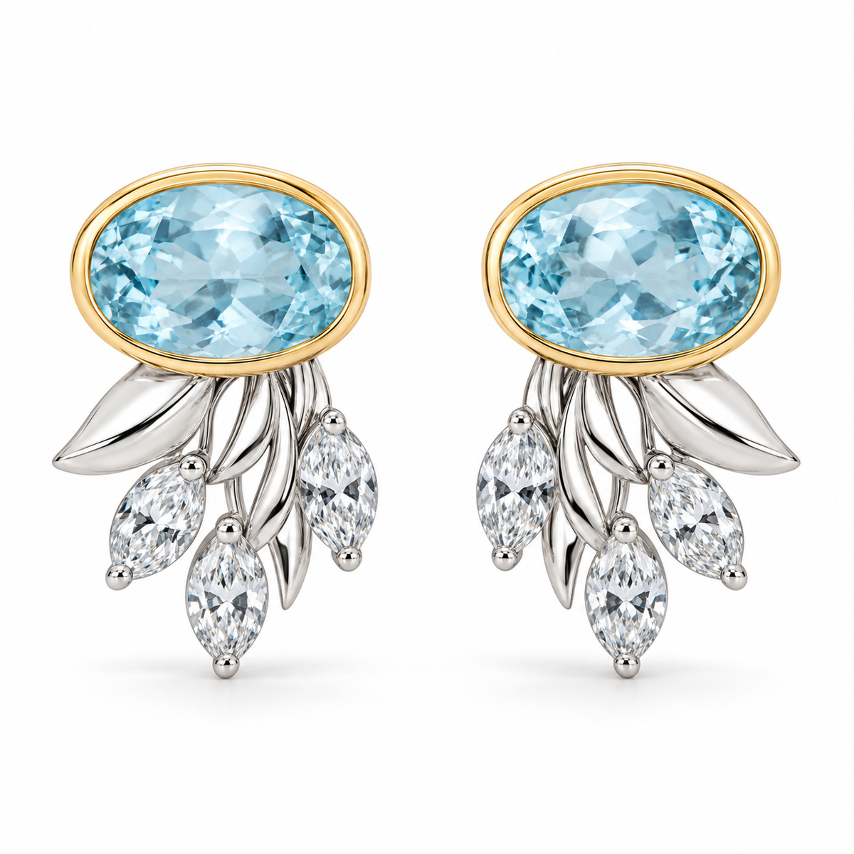 Eternal Embrace Lab-Grown Diamond Stud Earrings in 14ct Gold-Plated Sterling Silver