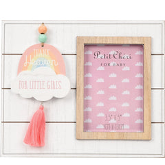 Baby Girl Photo Frame - Thank Heavens For Little Girls - 4" X 6" Photo Aperture