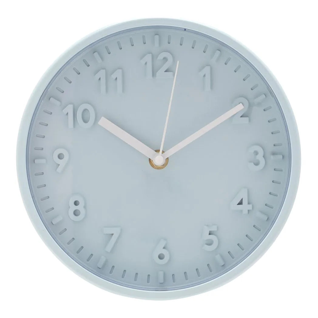Hometime  Wall Clock With 3D Numbers 20cm - Blue