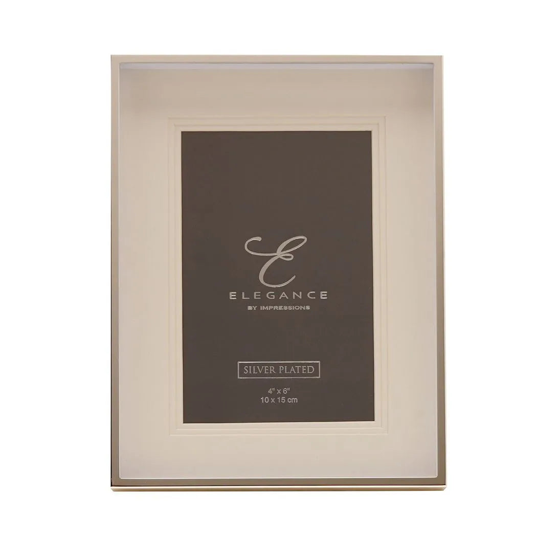 Elegance Silverplated Triple Layer Mount Photo Frame 4" x 6"
