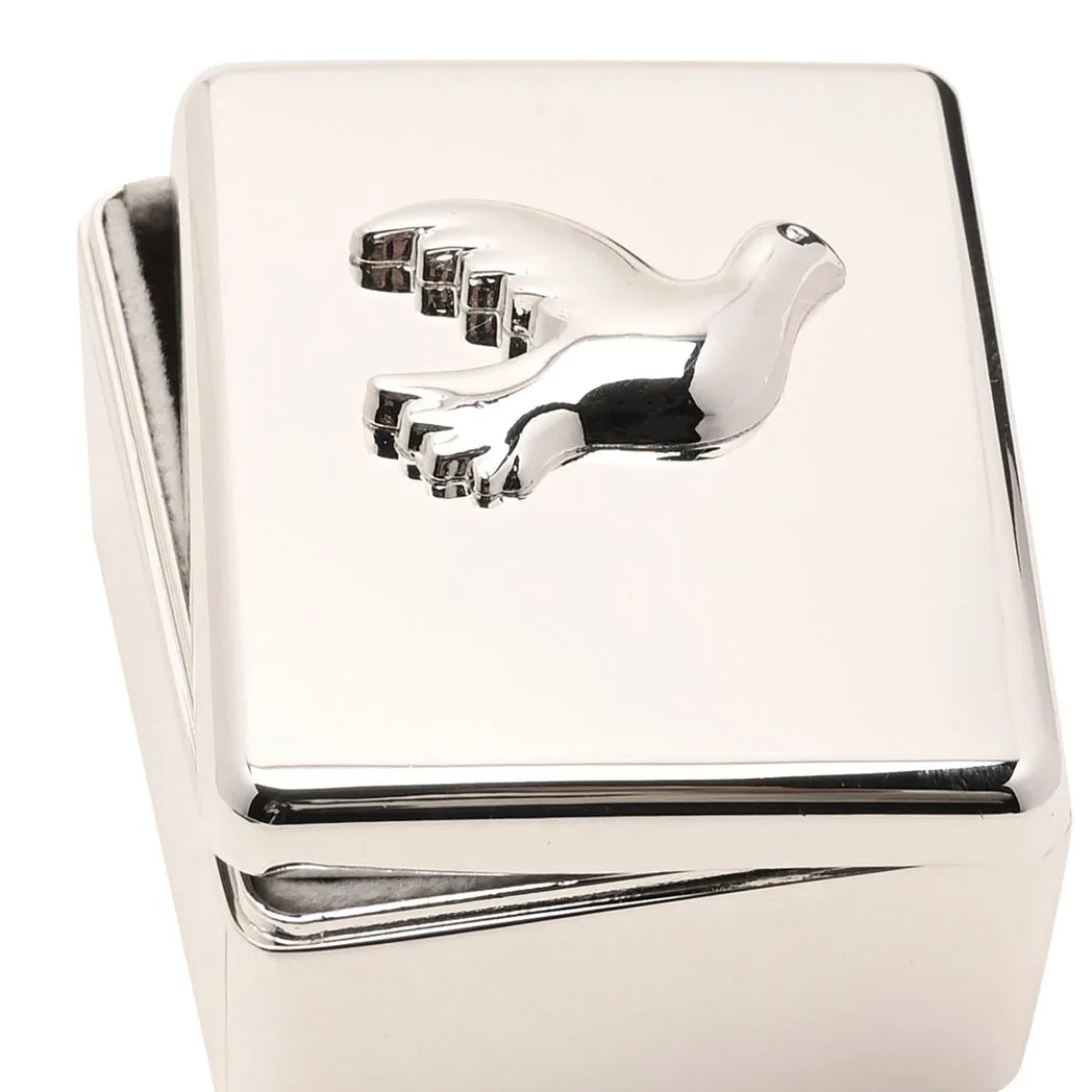 Faith & Hope Confirmation Keepsake Box Silver Dove