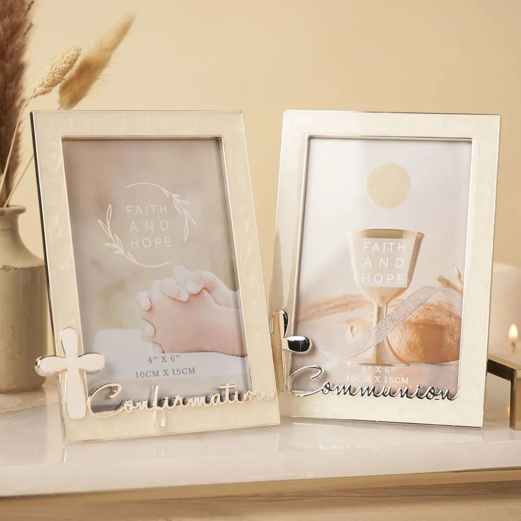 Faith & Hope Enamel & Silver Frame - Communion