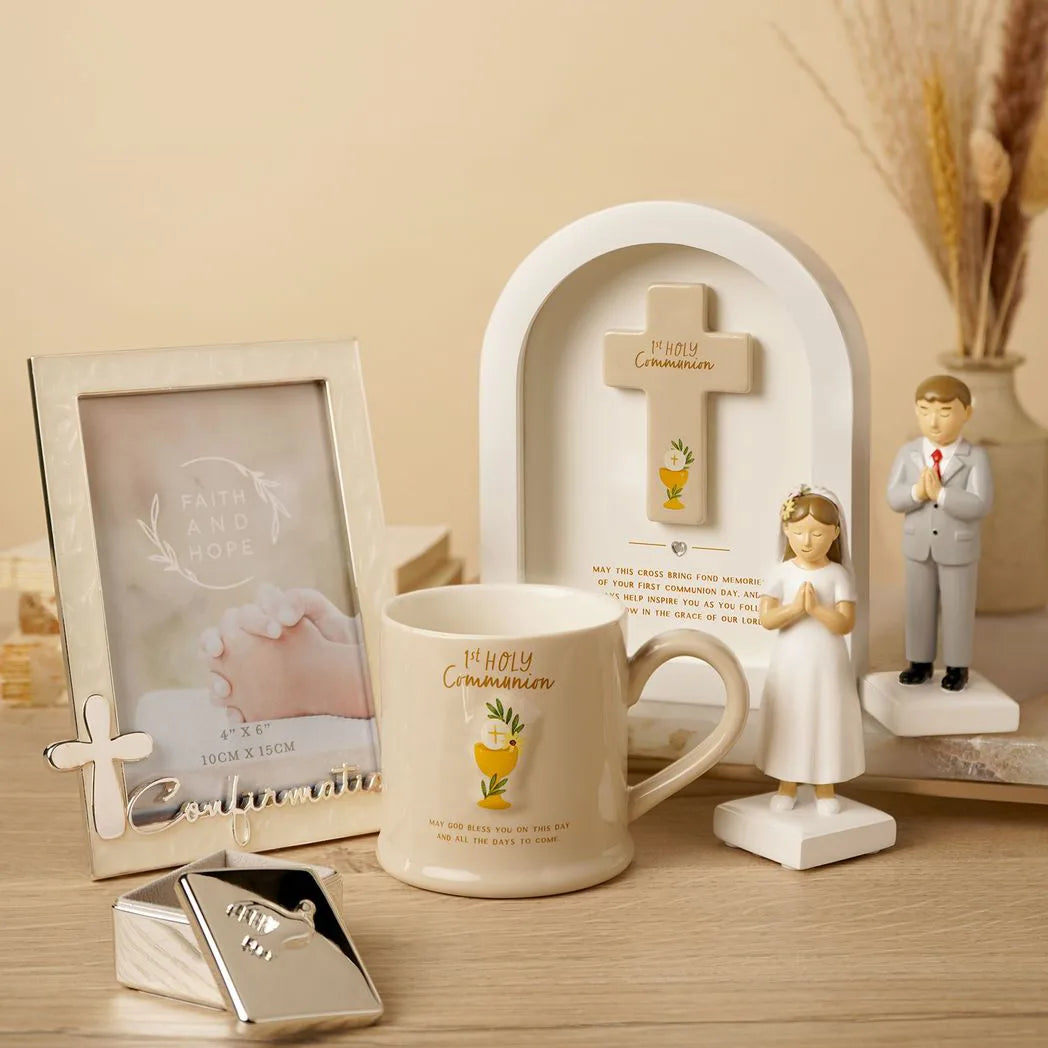Faith & Hope Enamel Frame & Cross - Confirmation