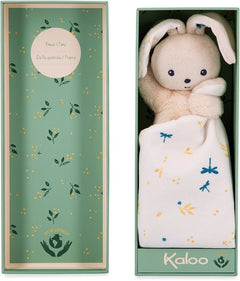 Kaloo Doudou Rabbit Carre Douceur White Delicate