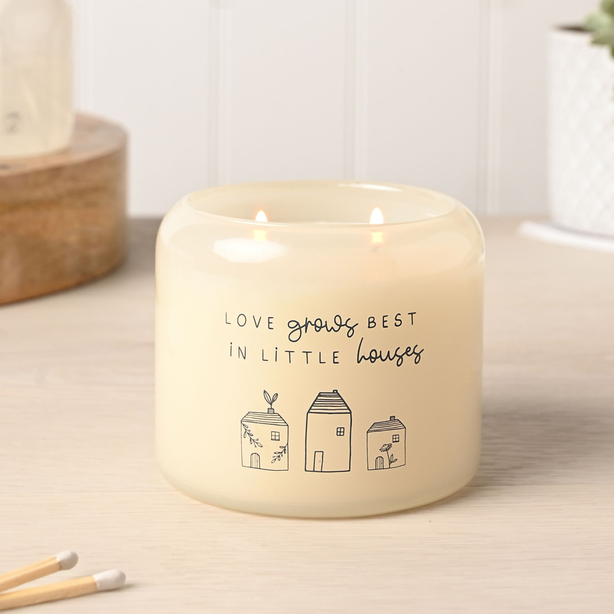 Moments Double Wick Candle 390g - Love