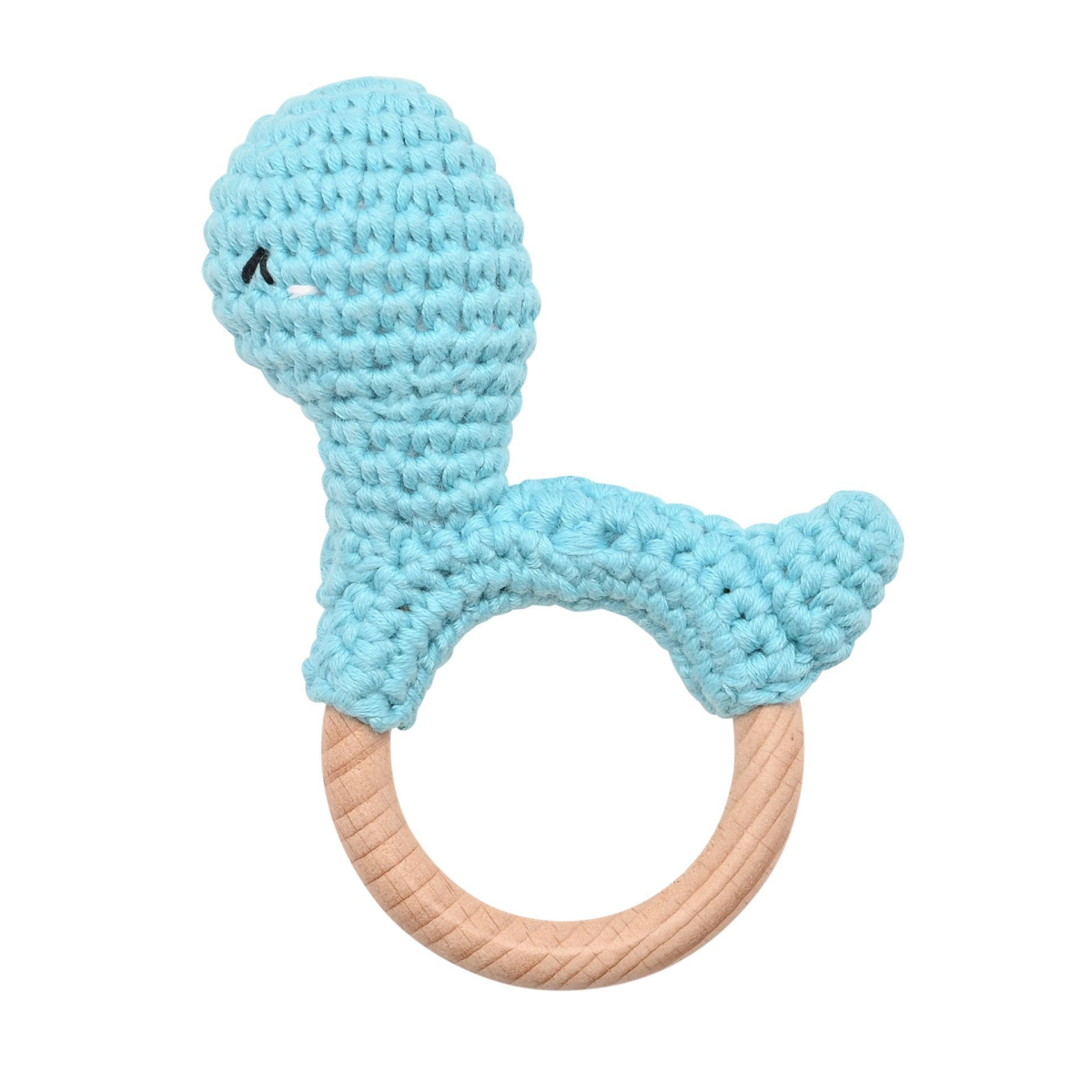 Petit Cheri Crochet Dinosaur Rattle - Diplodocus