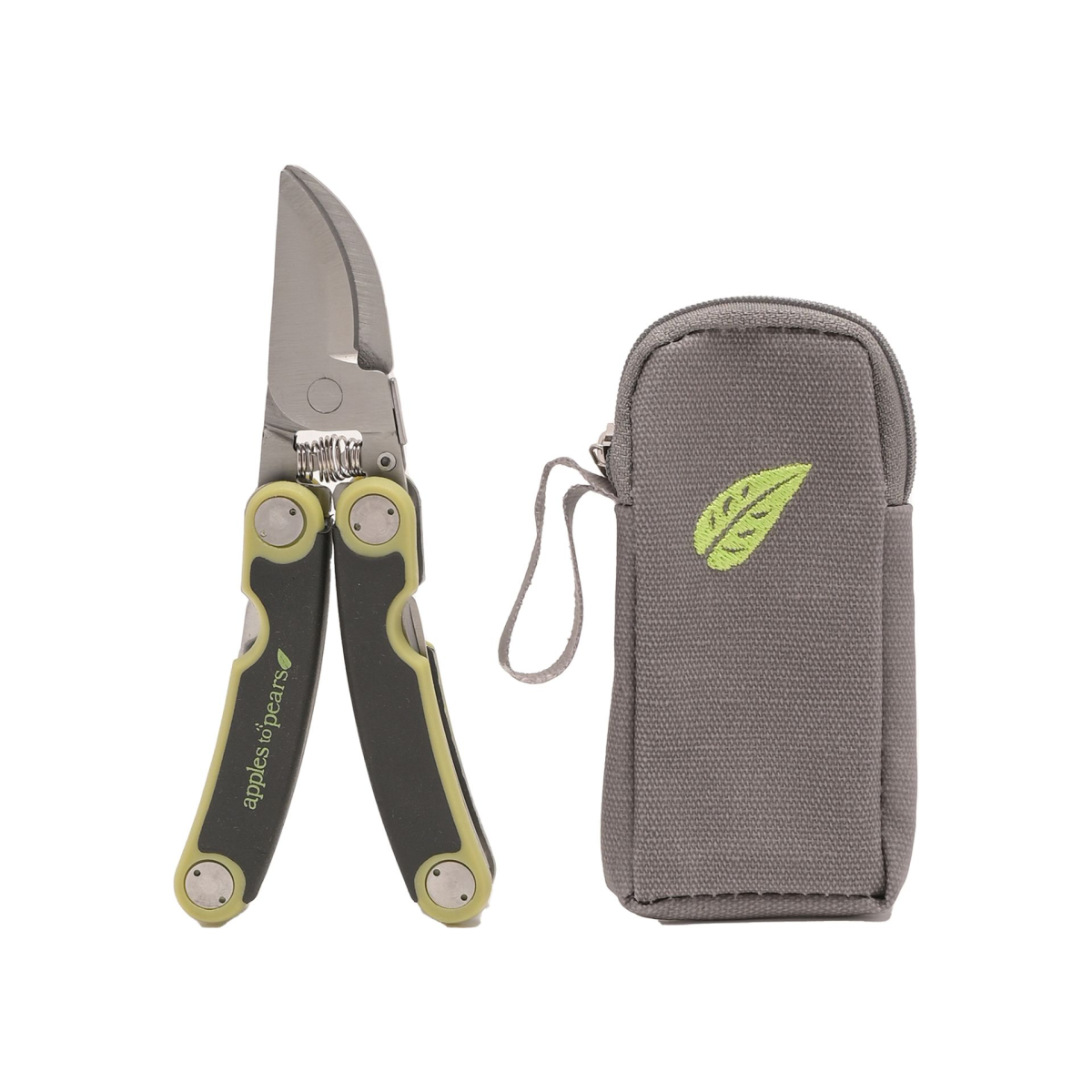 Apples To Pears Original Folding Pocket Secateurs - Green