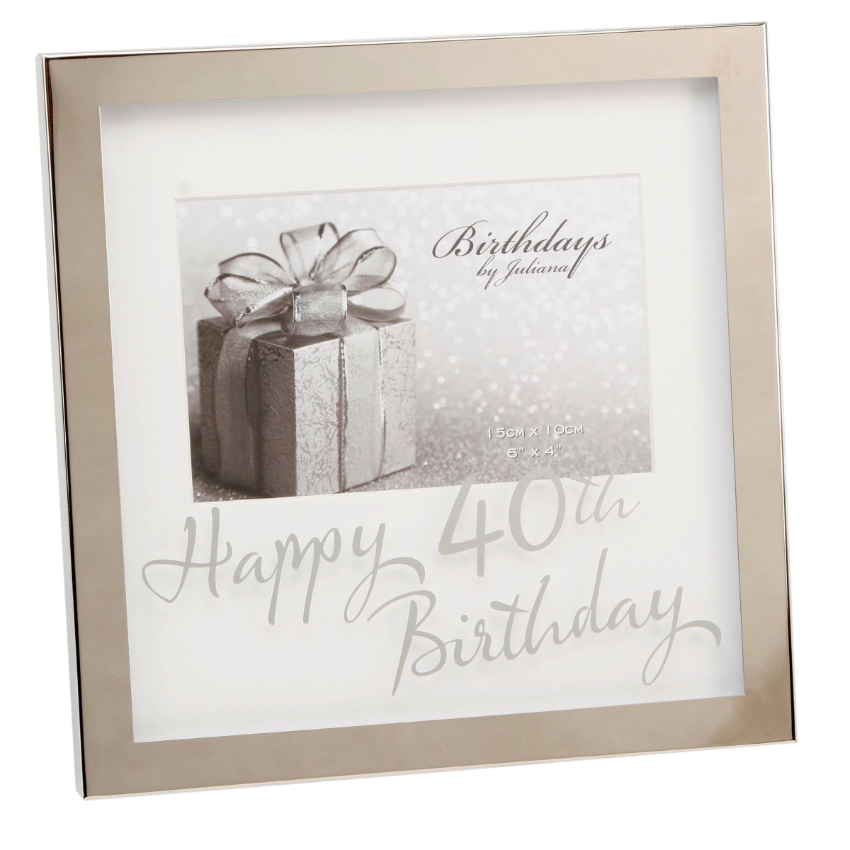 Milestones Box Frame 6 x 4 Mirror Print - 40th