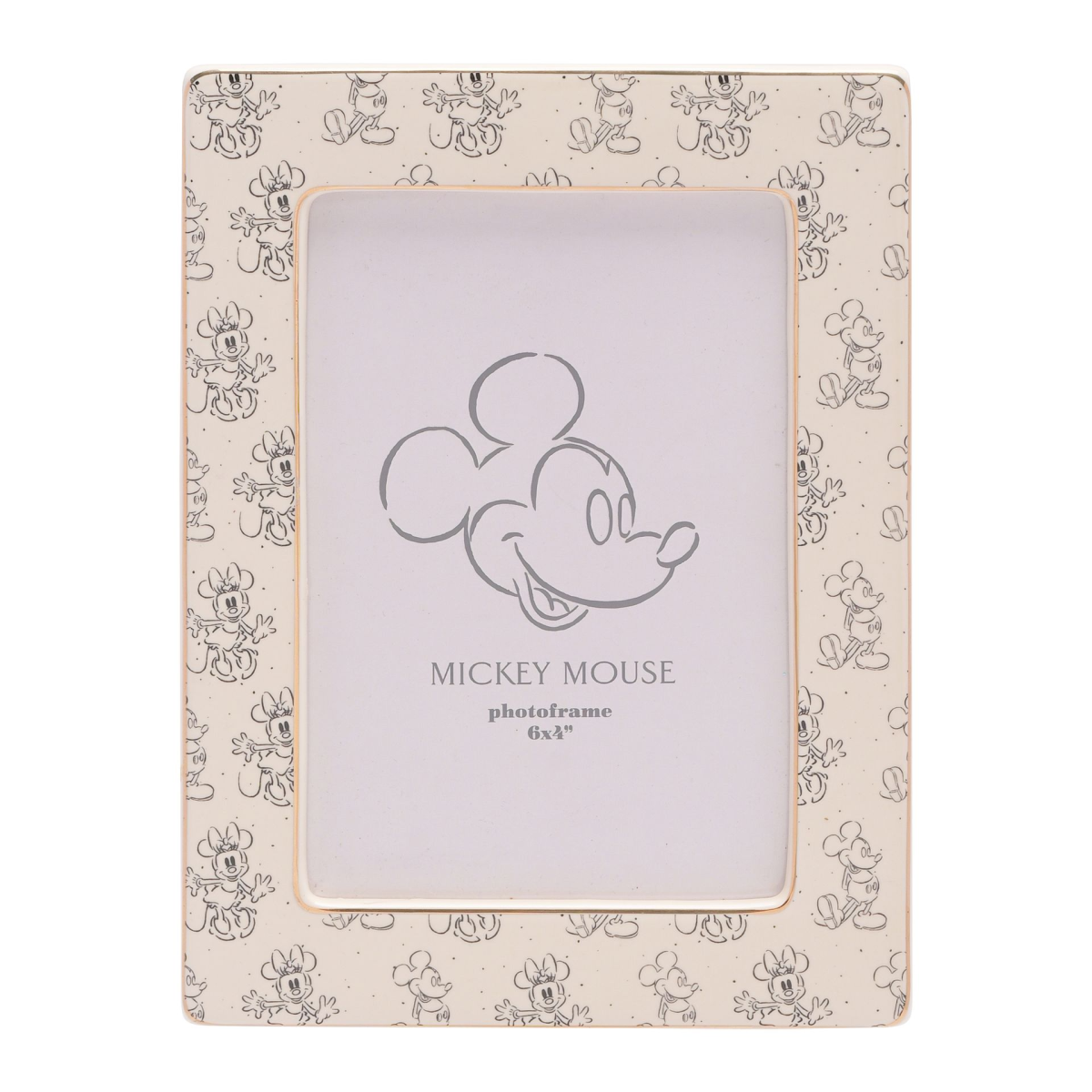 Disney Mickey & Minnie Ceramic Frame 4" x 6"