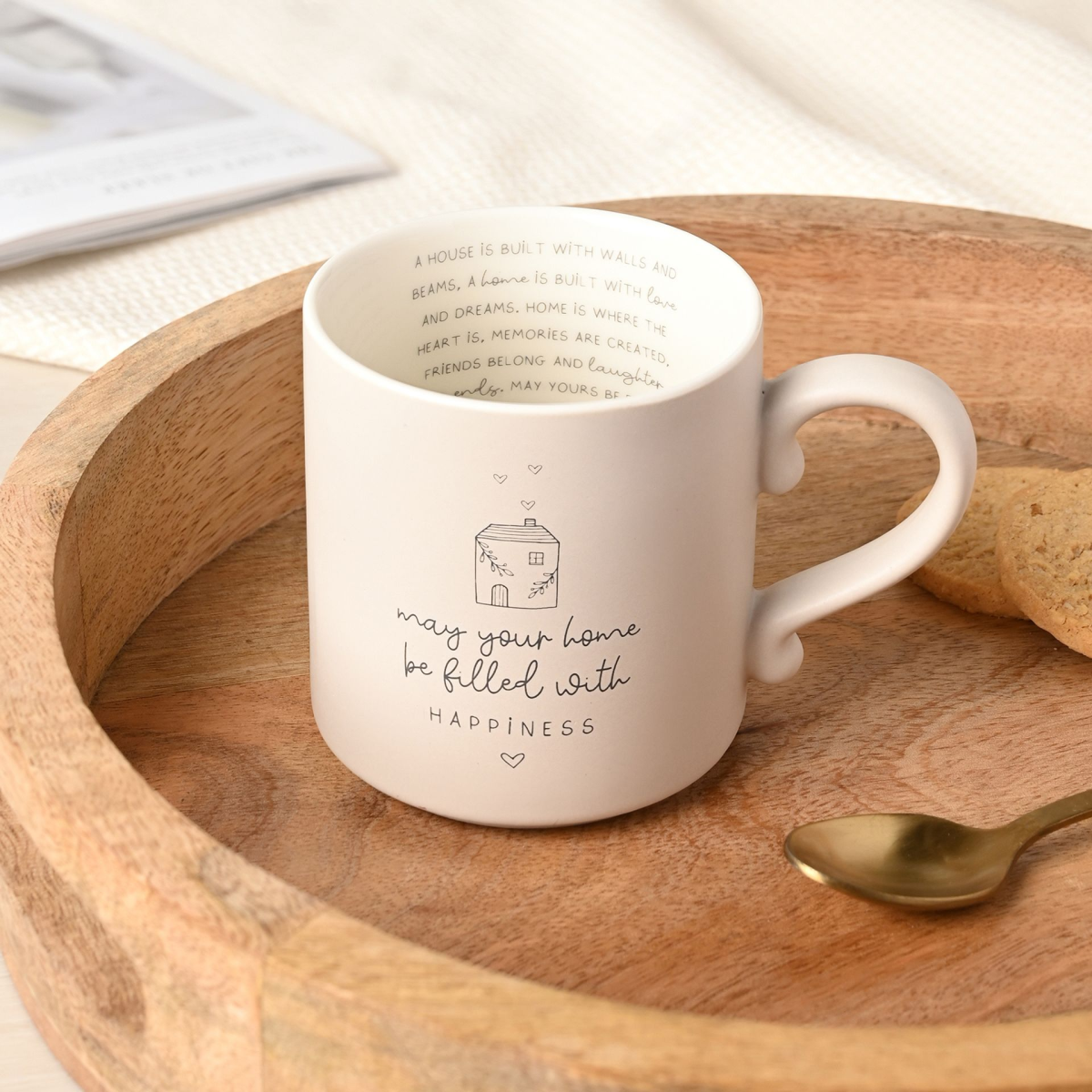 Moments Mug With Inside Words - Happy Home