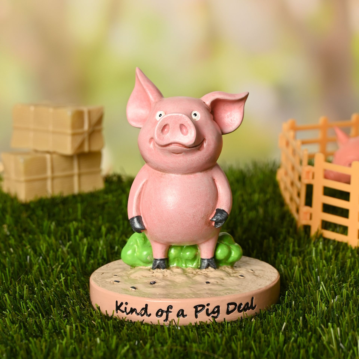 The Funny Farm Pig Figurine  "Kind of a Pig Deal"