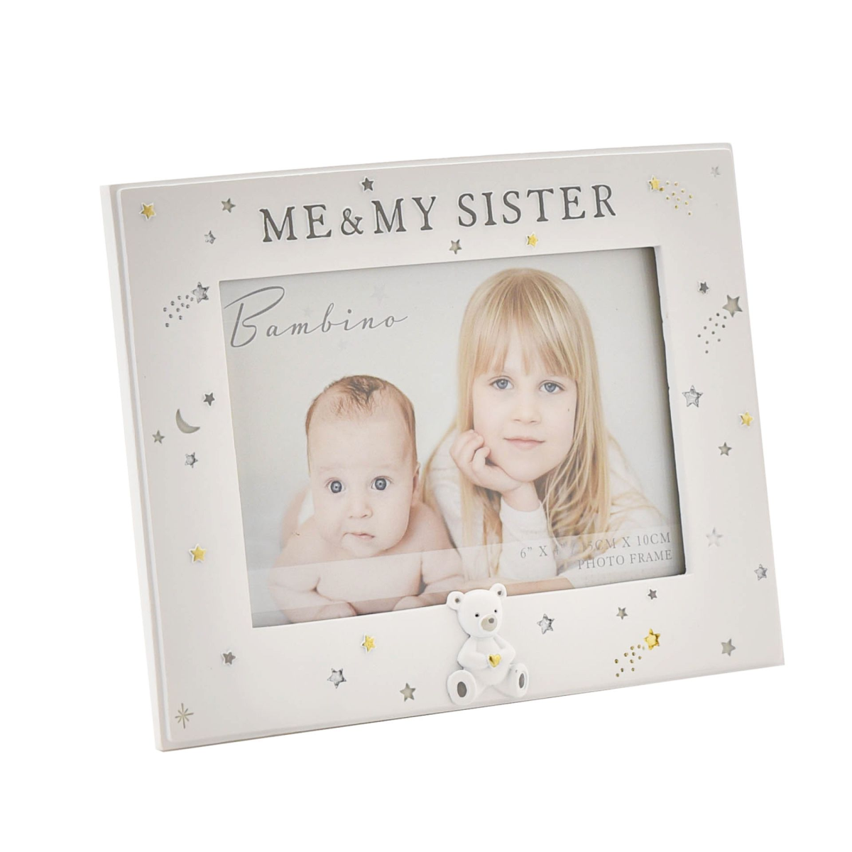 Bambino Resin Me & My Sister Photo Frame 6" x 4"