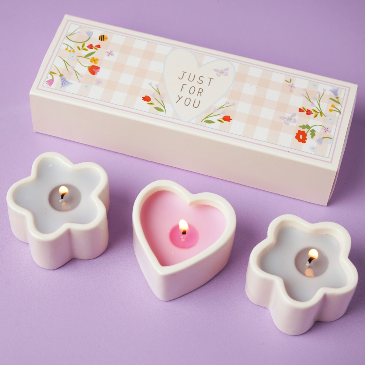 Love Life Set Of 3 Mini Candles - Just For You