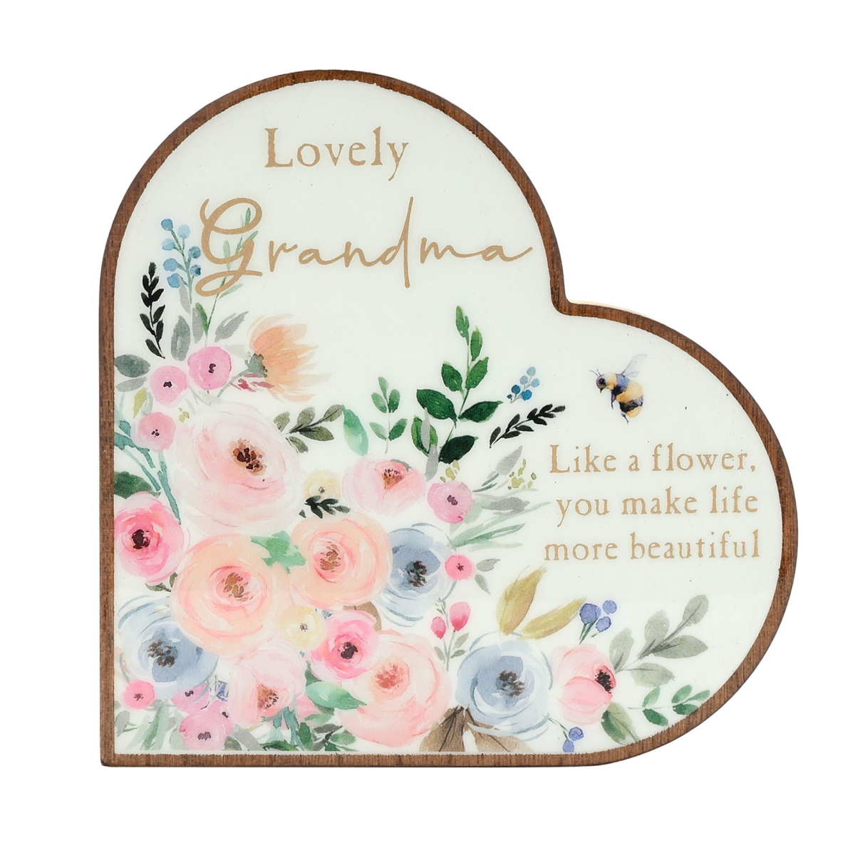 The Cottage Garden Mantel Heart Plaque - Grandma