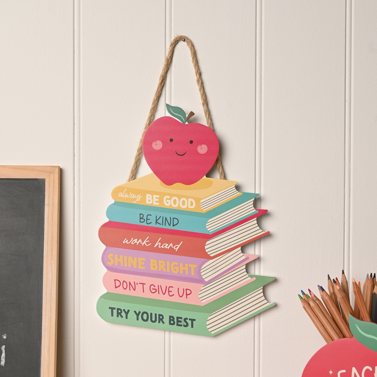 School Years Apple & Books Plaque - Inspire