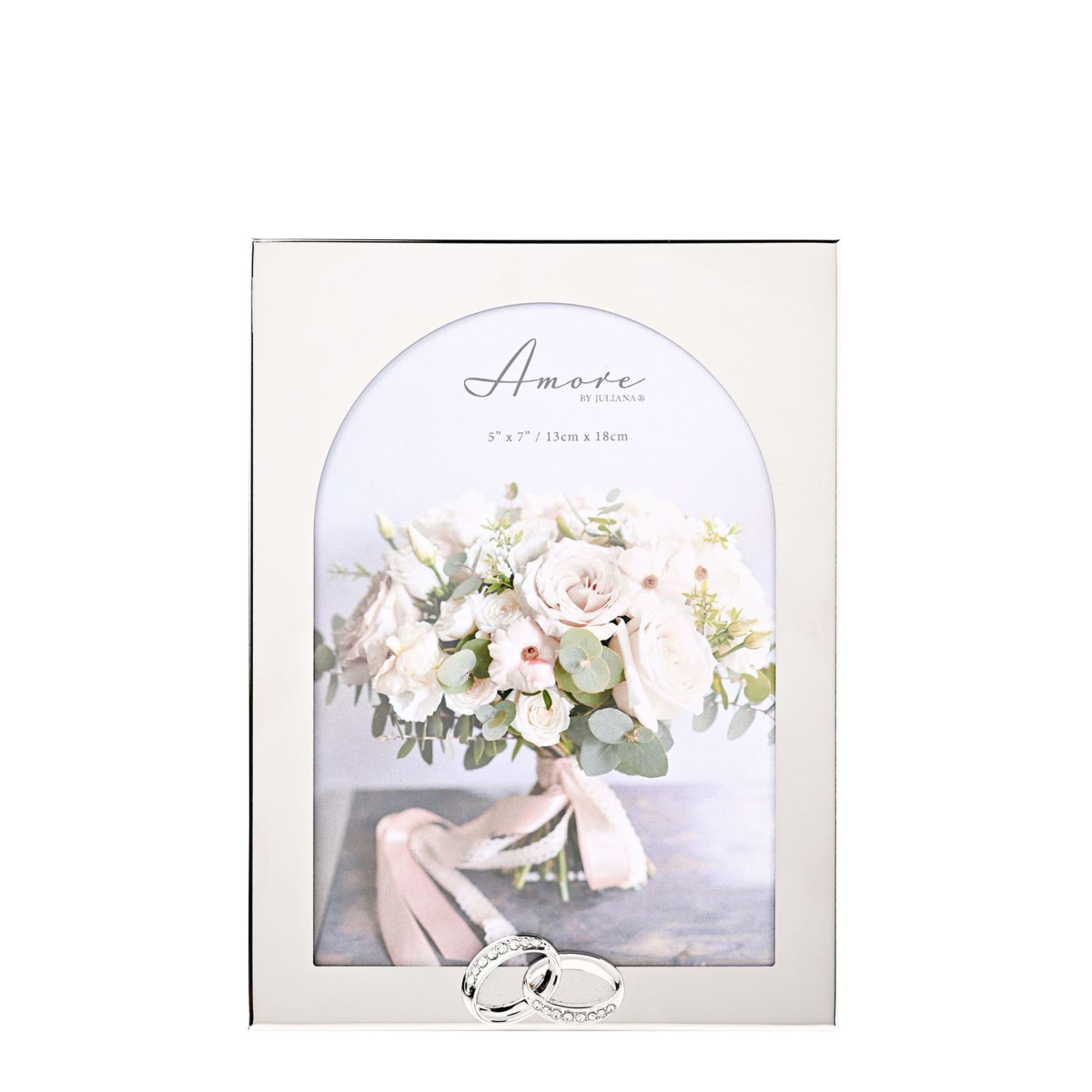 Amore Arch Photo Frame With Rings 5" x 7"
