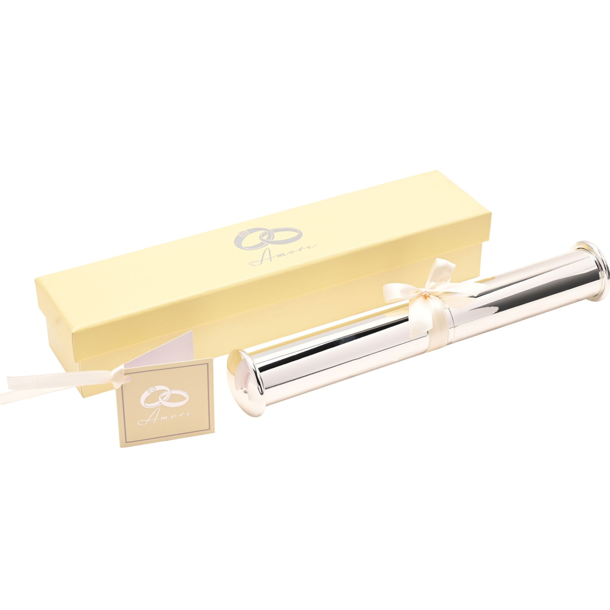 Amore Silver Plated Tube Shape Certificate Holder
