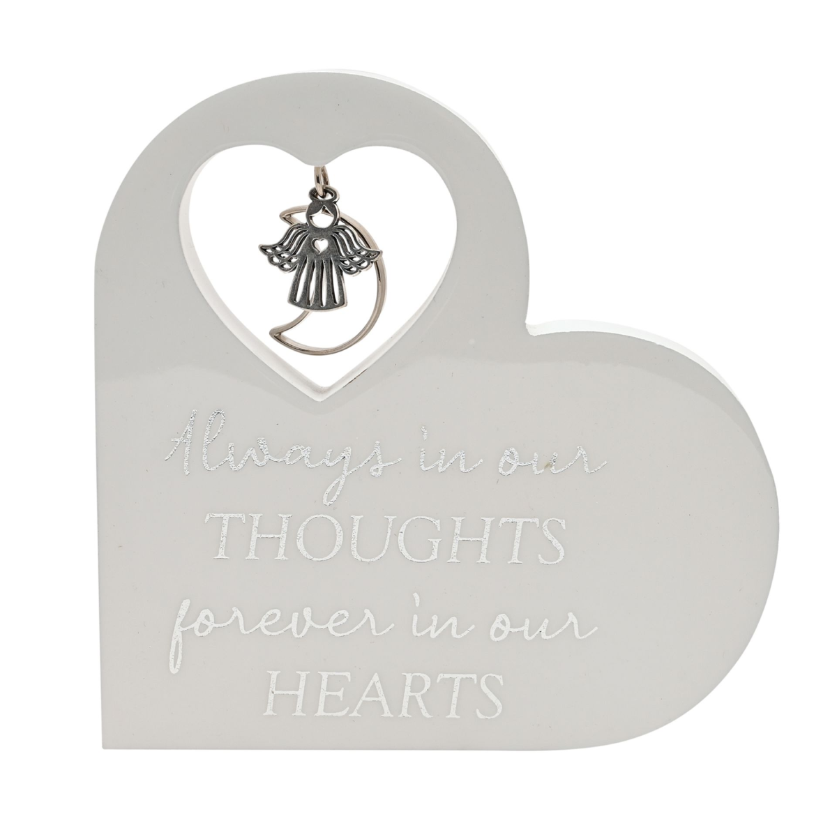 Thoughts of You Heart Mantel Plaque - In Our Thoughts