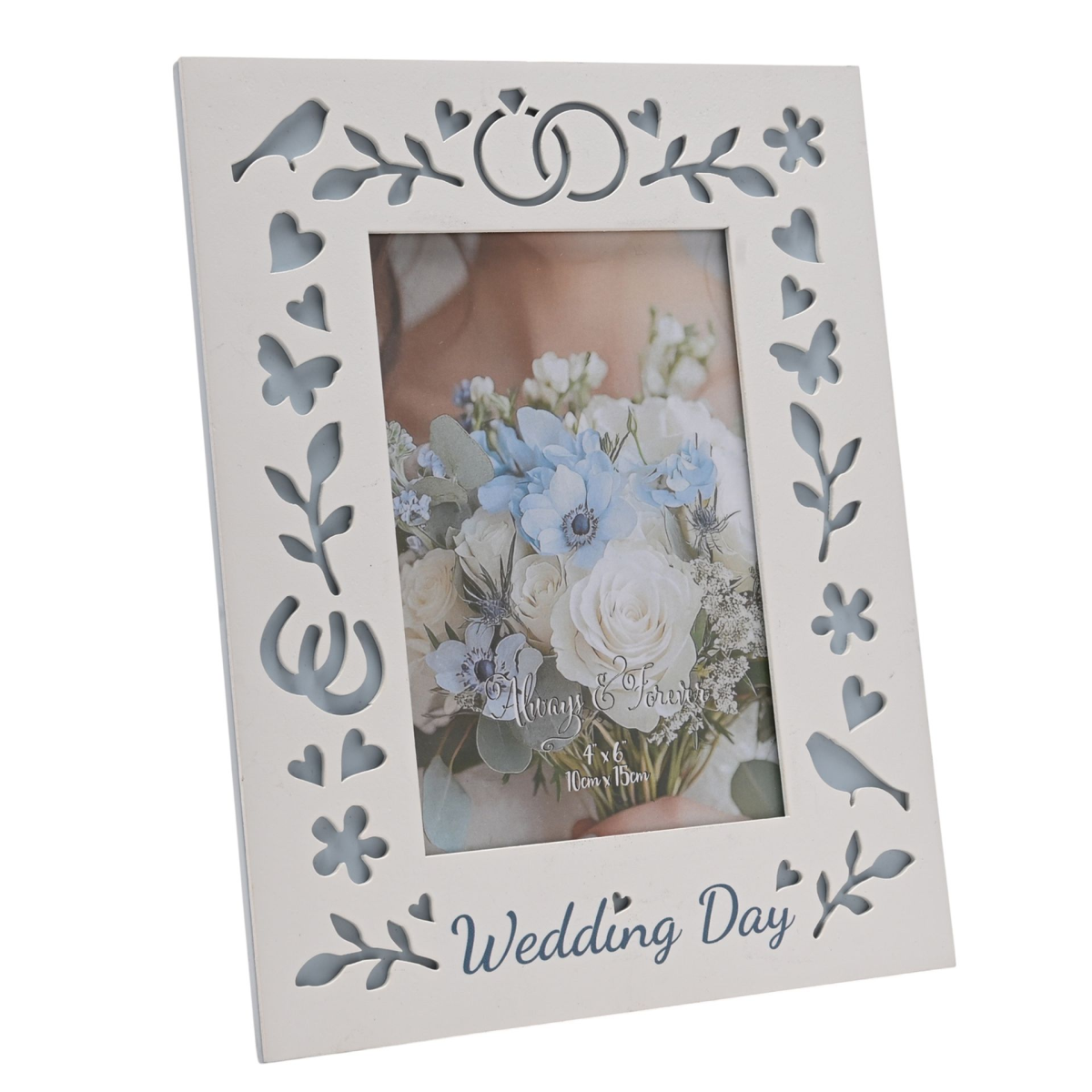 Always & Forever Laser Cut Photo Frame 4 x 6ins - Wedding Day