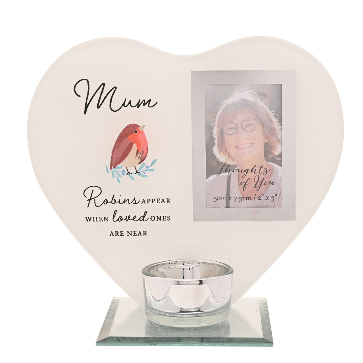 Thoughts of You Tea Light Holder with Photo - Mum