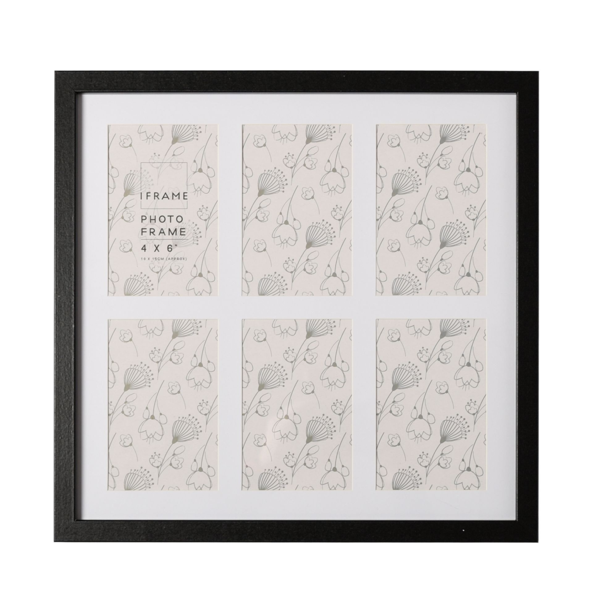 iFrame Multi Aperture Frame 6 x 4" x 6" Black 39cm