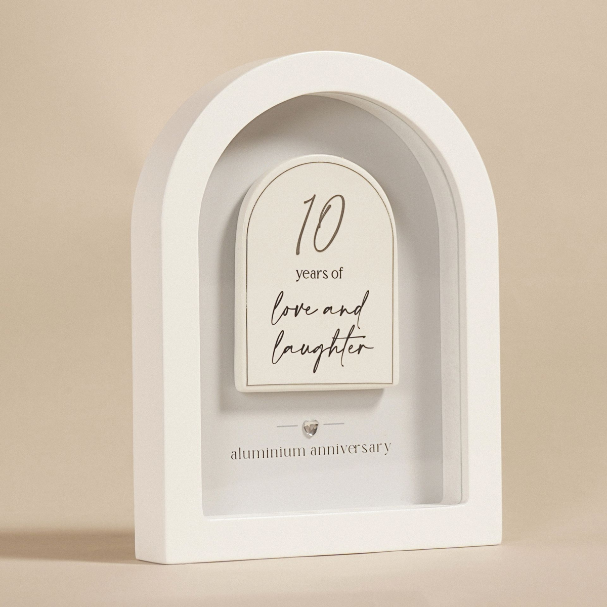 Amore Arch Plaque 18cm - 10 Years