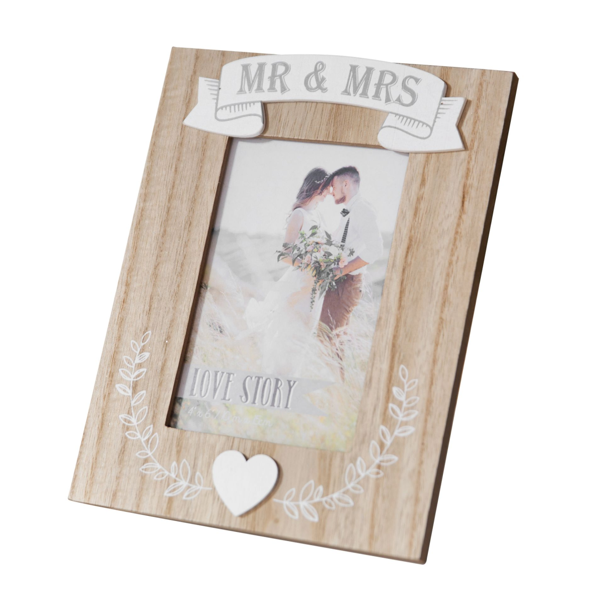 Love Story Photo Frame Mr & Mrs 4" x 6"