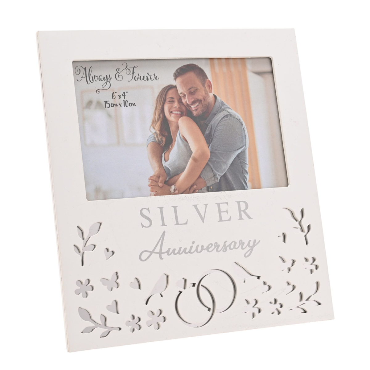 Always & Forever Photo Frame 6 x 4ins - Silver Anniversary