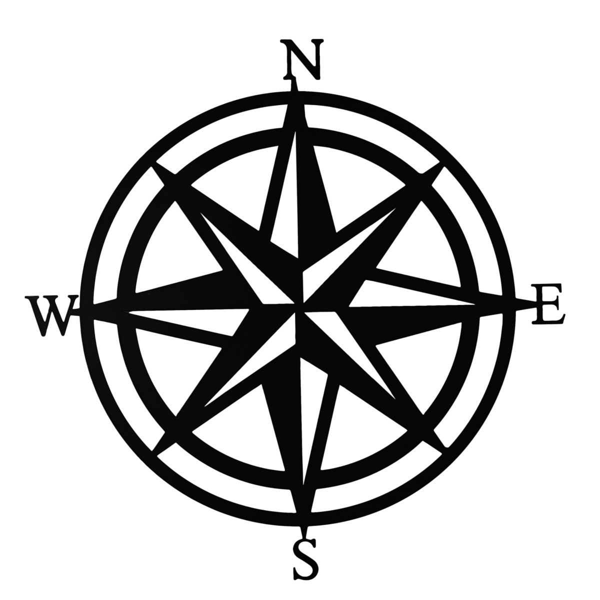 Country Living Metal Wall Art 40cms - Compass
