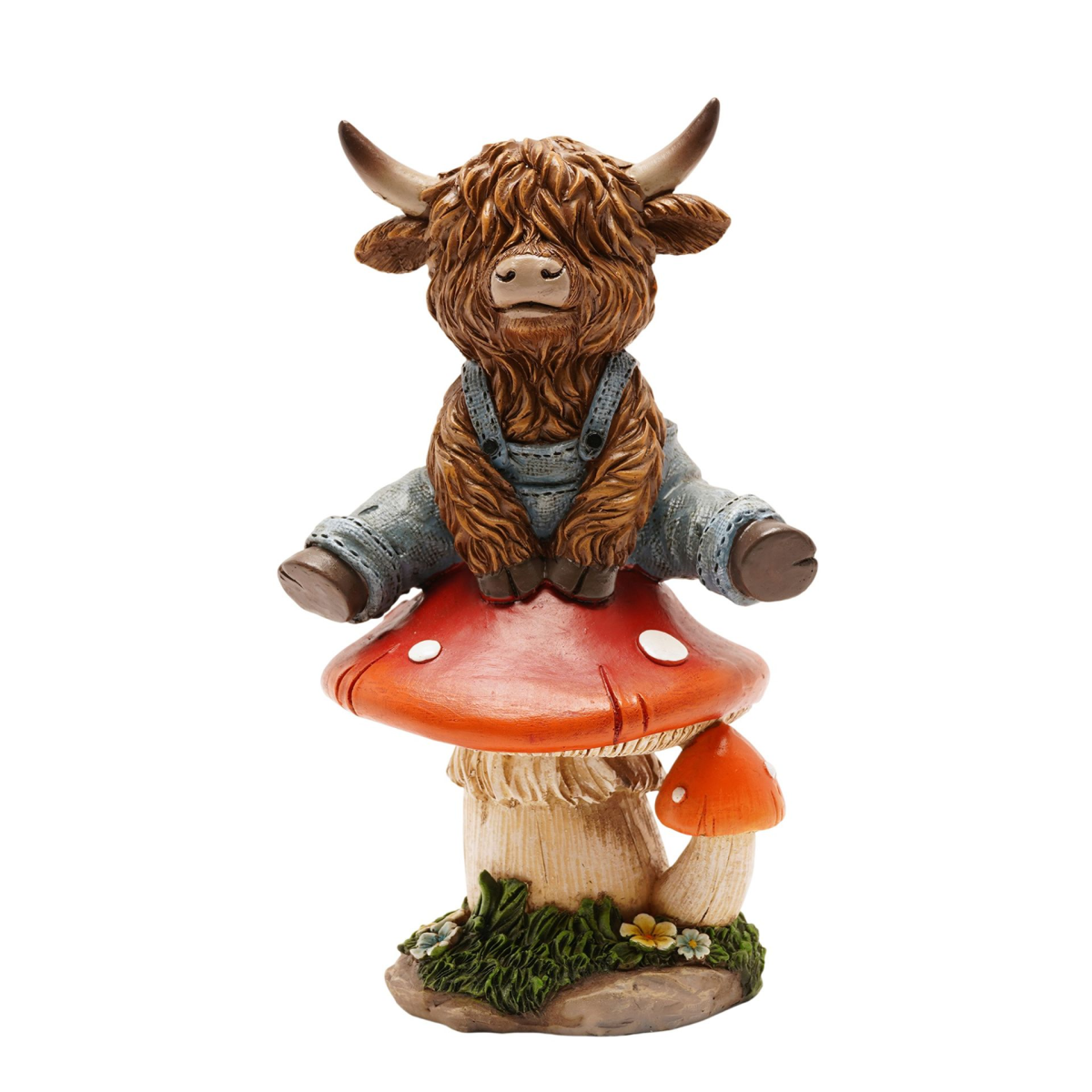 Country Living Highland Cow On A Mushroom