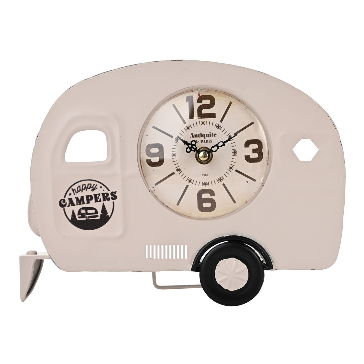 Hometime Metal Mantel Clock - Caravan