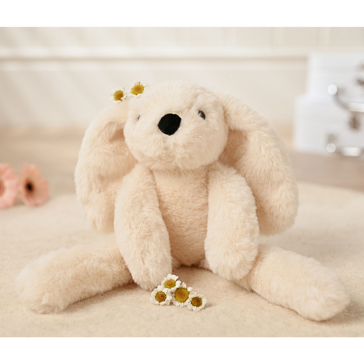 Talia The Plush Long Leg Cream Bunny 35 cm