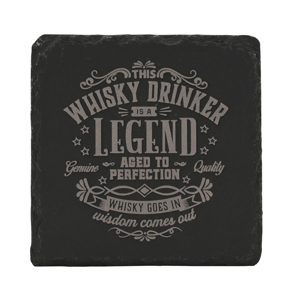 Harvey Makin Legend Slate Coaster - Drinker