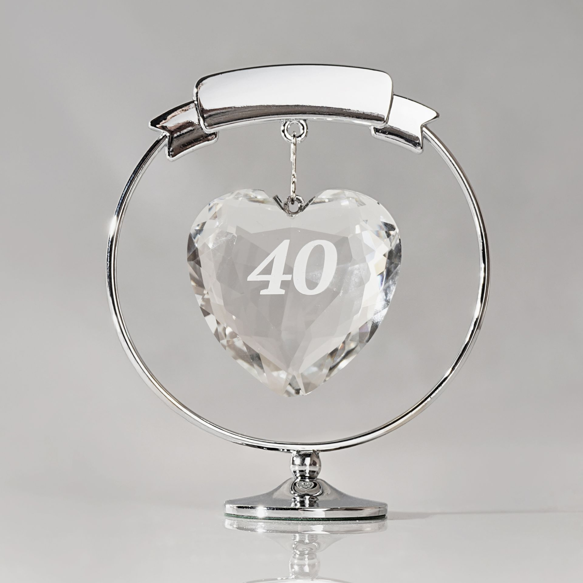 Crystocraft Freestand Crystal Heart  - 40