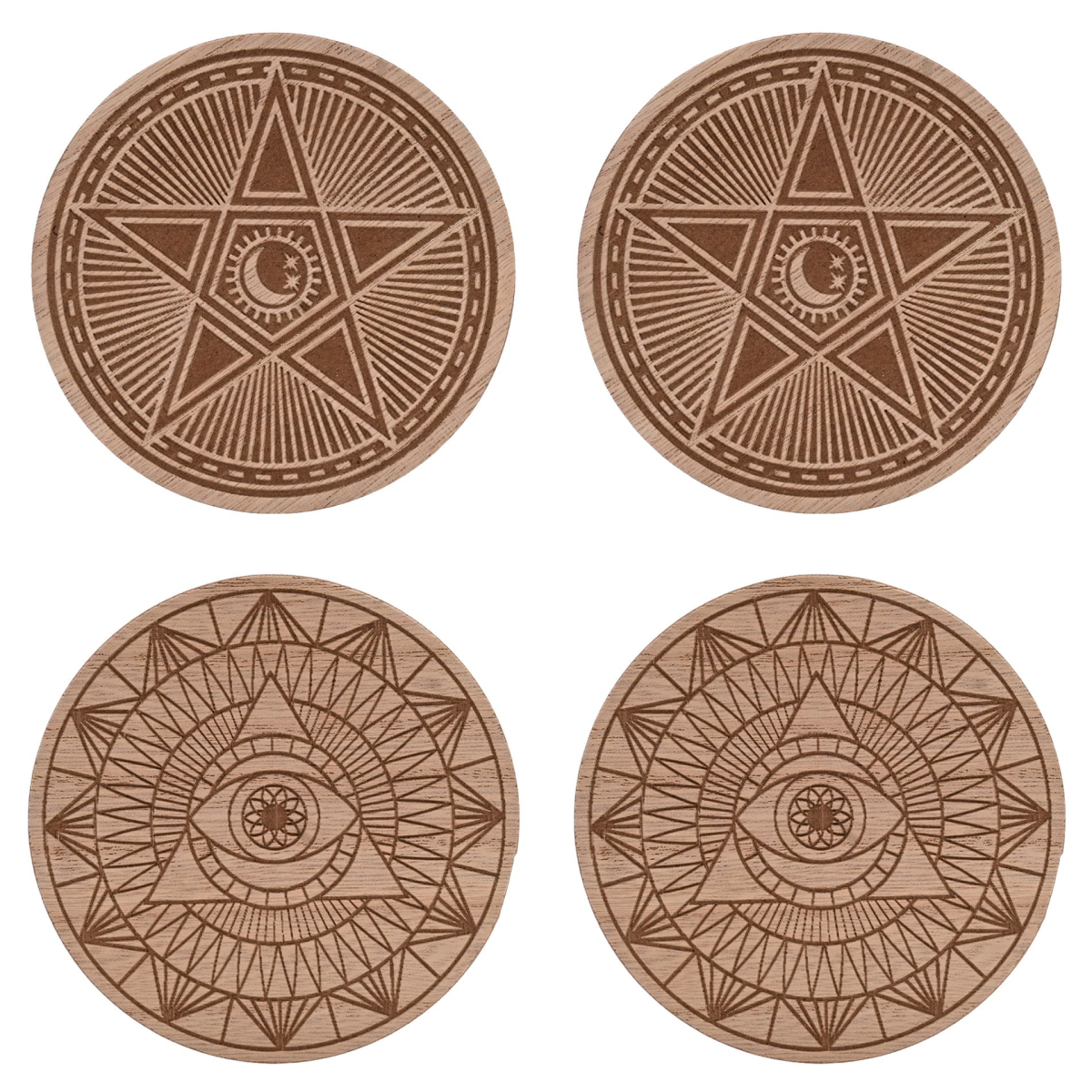 Juliana Mystic Legends Set of 4 Wooden Coasters