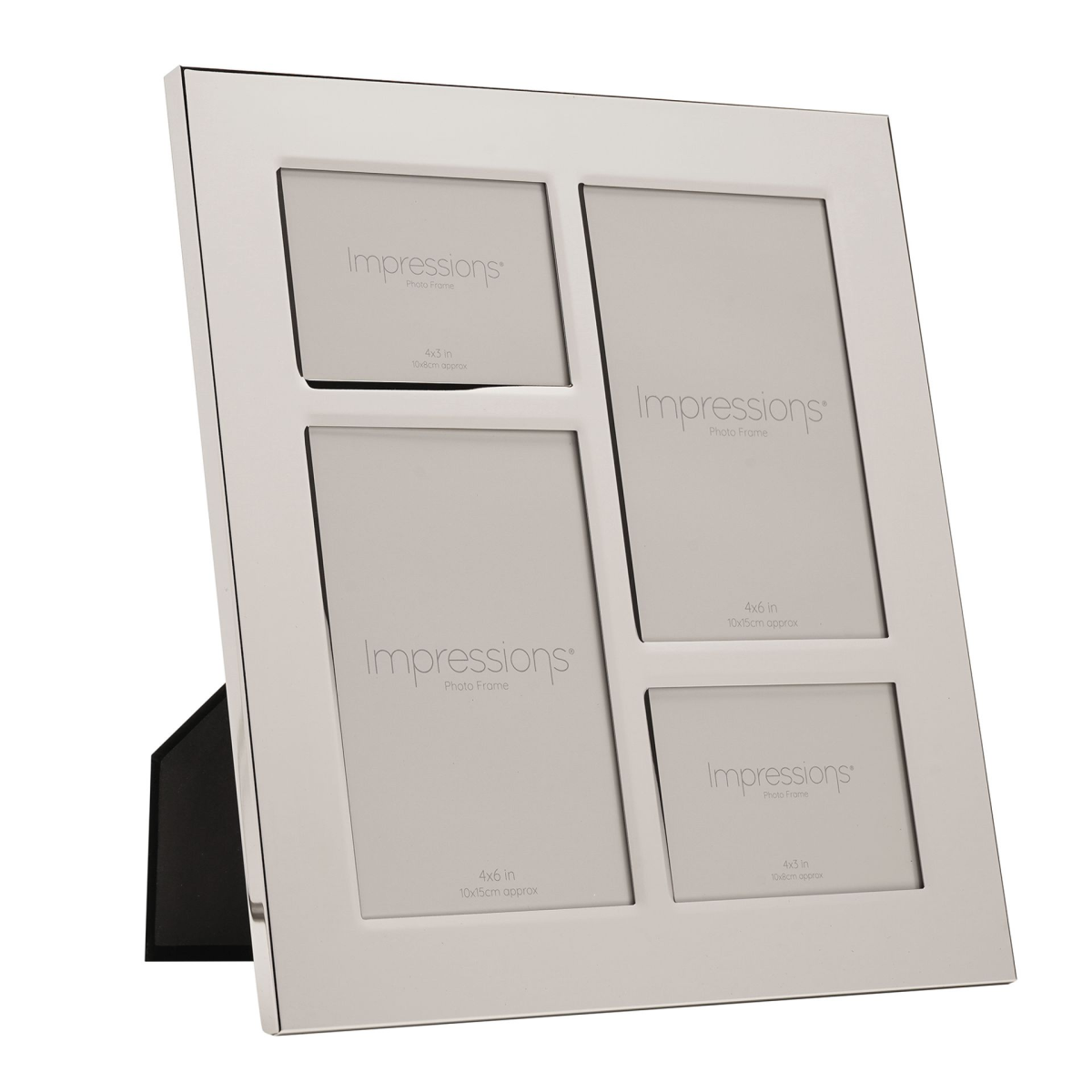 Impressions Shiny Metal Plated 4 Aperture Collage Frame