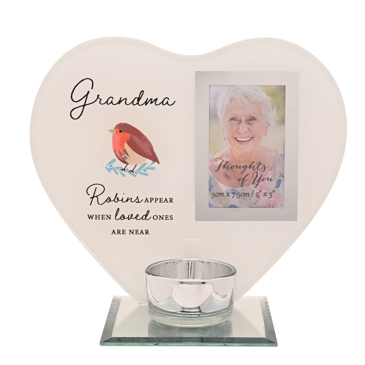 Thoughts of You Tea Light Holder with Photo - Grandma