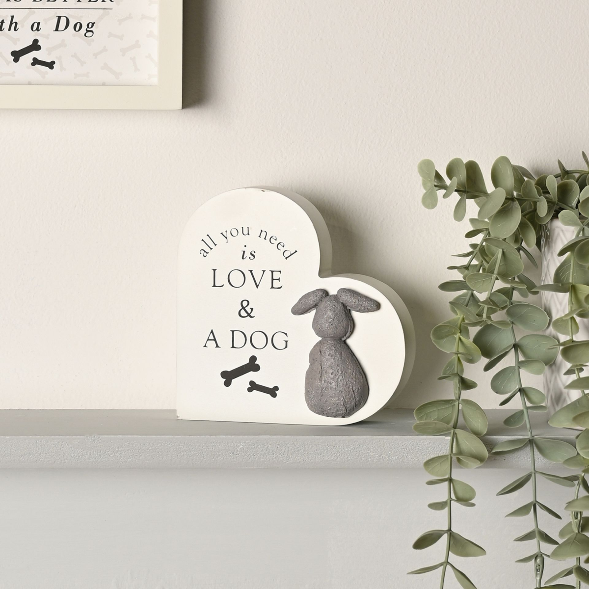 Best of Breed Heart Plaque - "All You Need Is Love & A Dog"