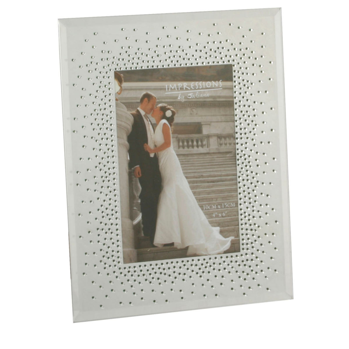 Wedding Mirror Frame Starburst Crystals - 4" x 6"