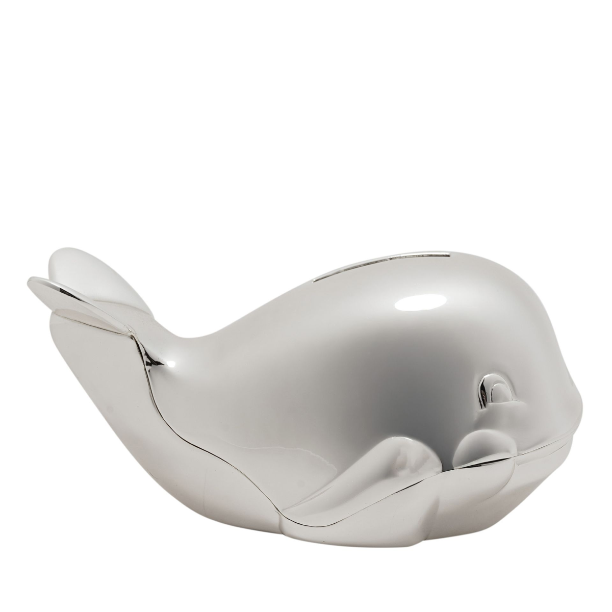 Bambino Silver Plated Whale Money Box