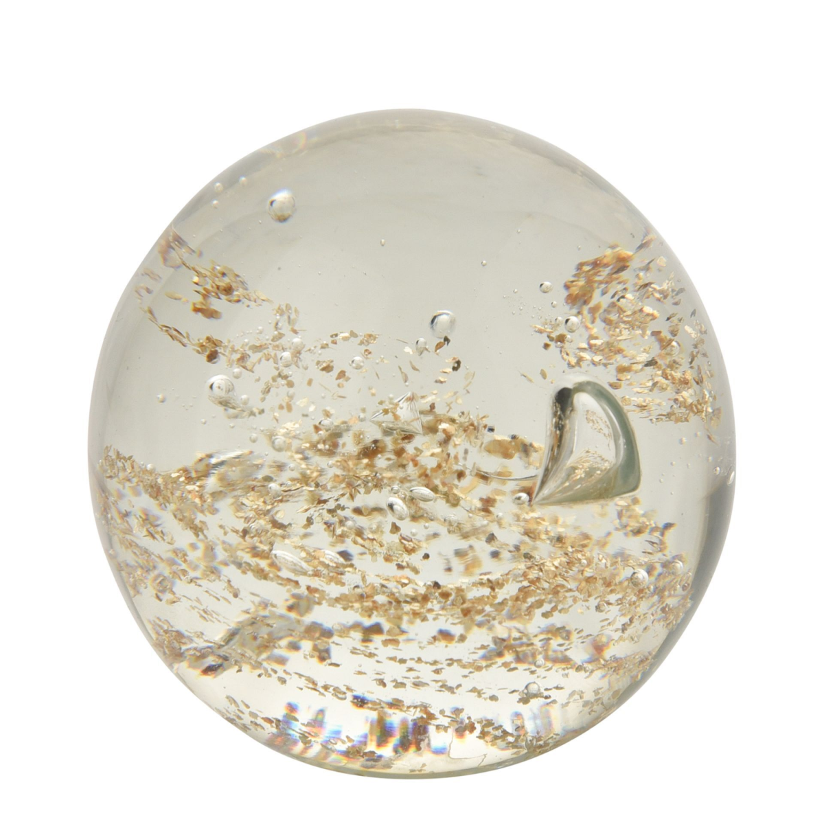 Objets d'art Glass Ornament - Gold Paperweight