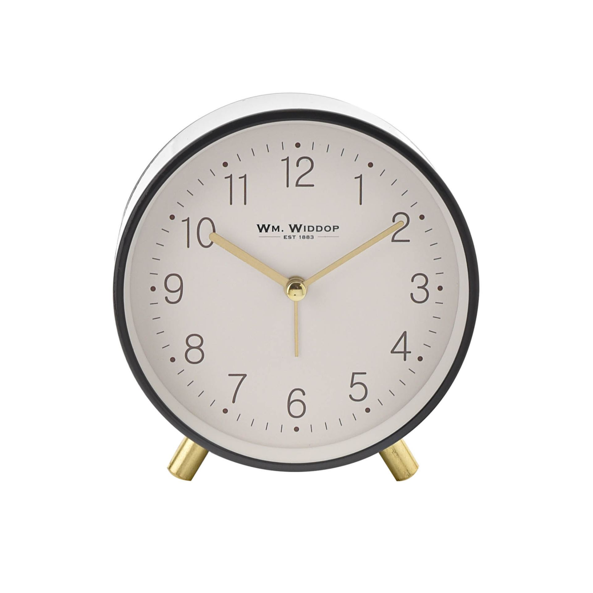 Hometime Alarm Clock Metal Feet with Light & Snooze - Grey