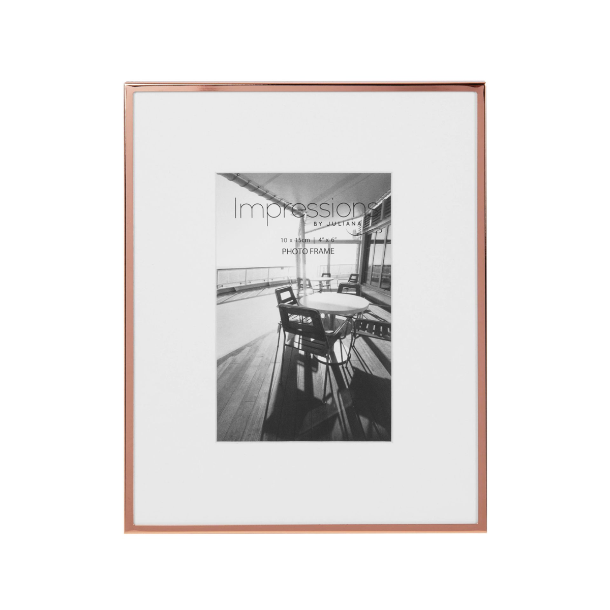 Impressions Copper Plated Photo Frame with Mount 4" x 6"