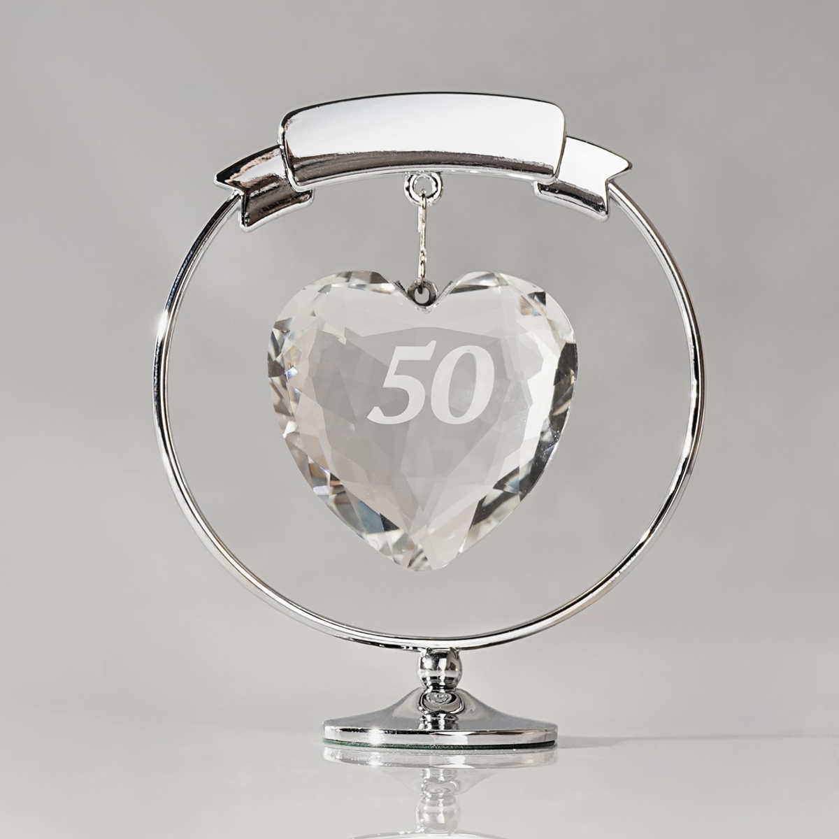 Crystocraft Freestand Crystal Heart  - 50