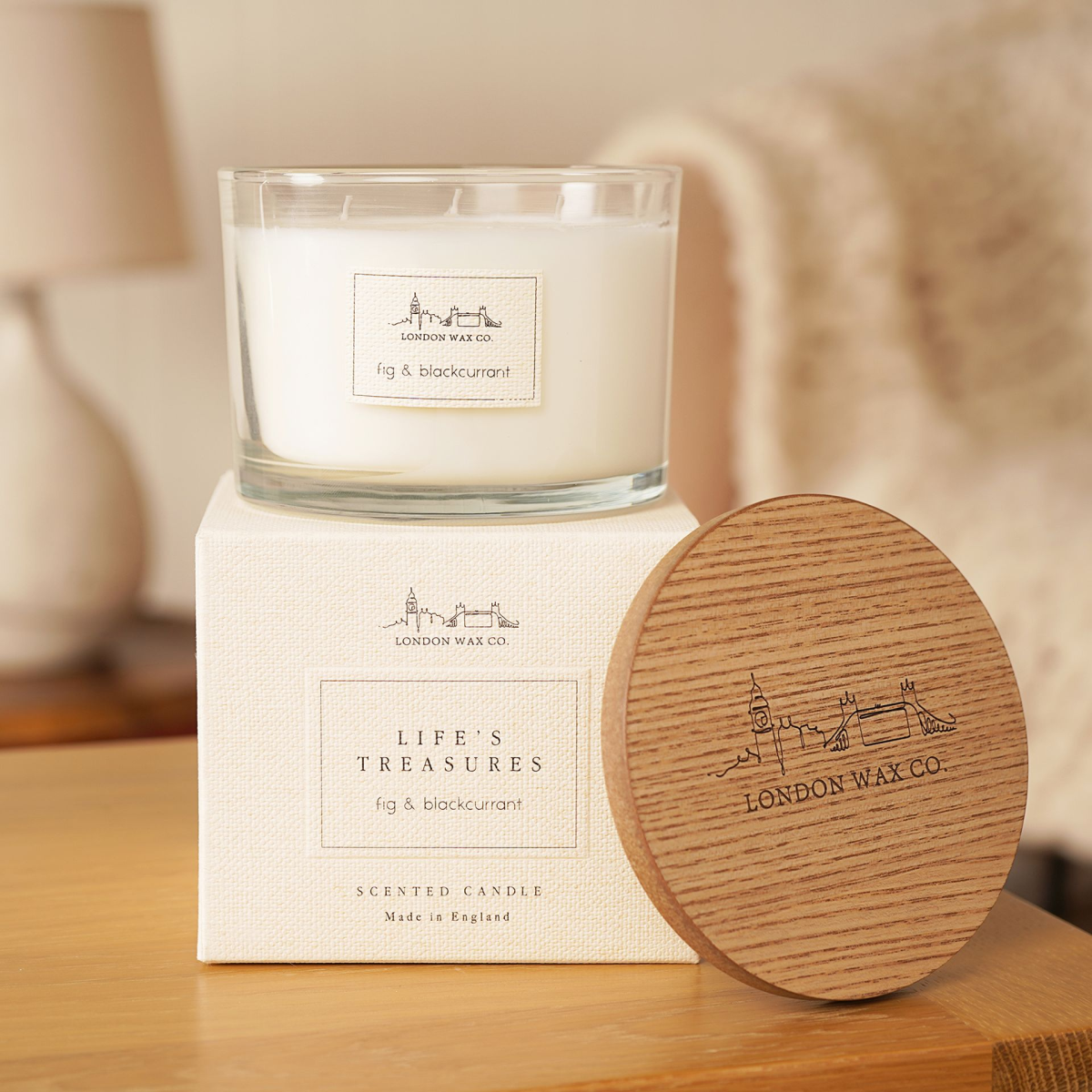 The London Wax Company Fig & Blackcurrant Lidded Candle 368g