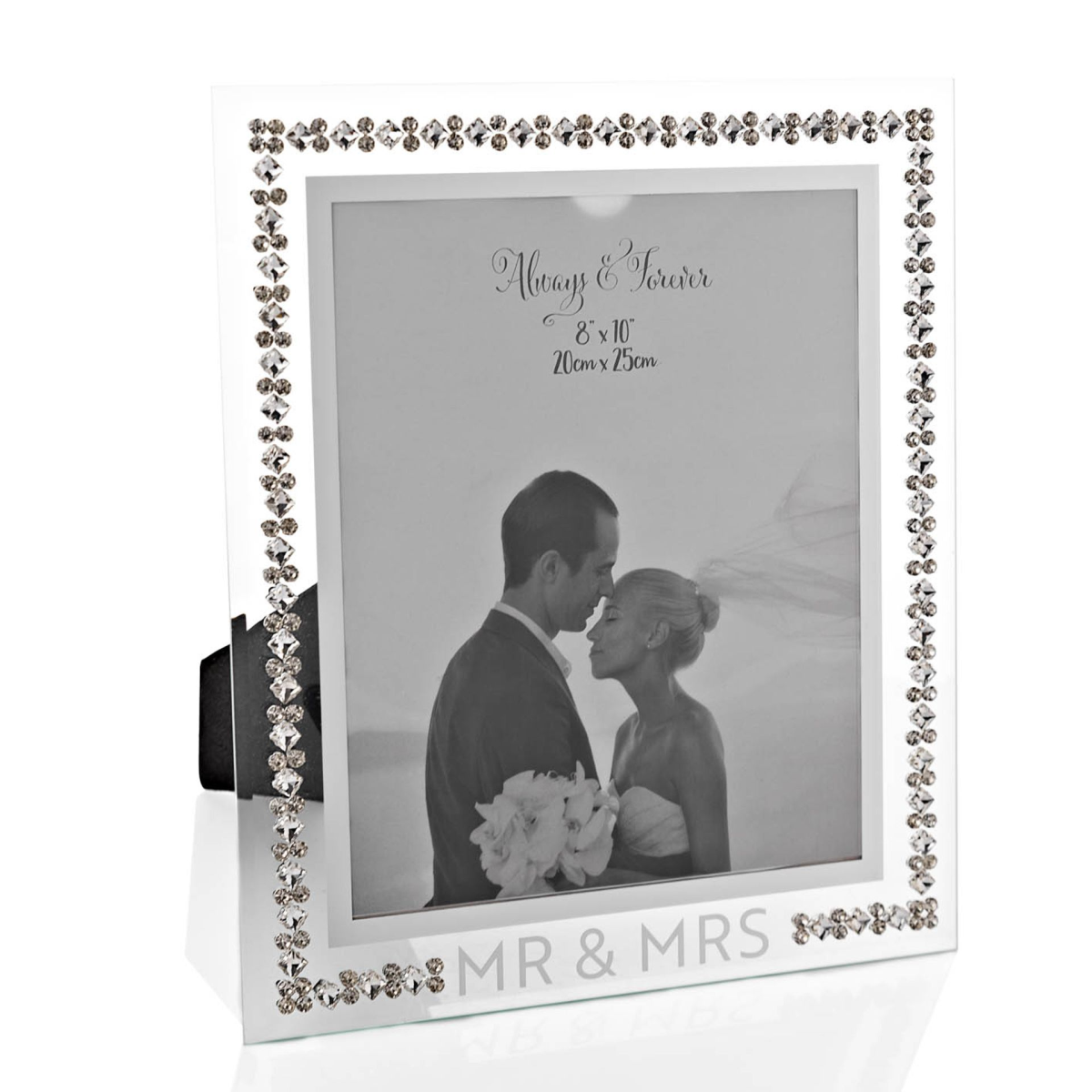 Always & Forever Crystal Border Frame 8" x 10"