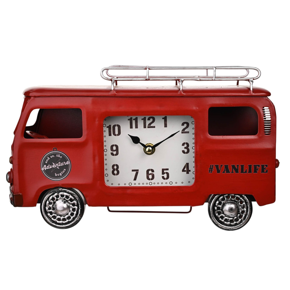 Hometime Metal Mantel Clock - Camper Van